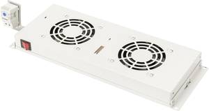 Digitus DN-19 FAN-2-HO 19 inch 2 x Server rack cabinet fan  1 U    Grey-white (RAL 7035)
