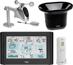 TFA Dostmann WEATHER PRO 35.1161.01 Wireless digital weather station Forecasts for 12 to 24 hours Max. number of sensors 3